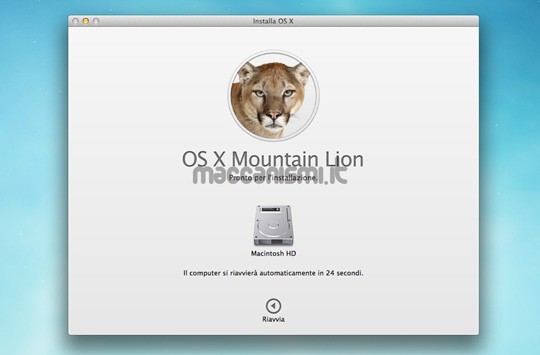 OS X Mountain Lion - Installazione Step 5